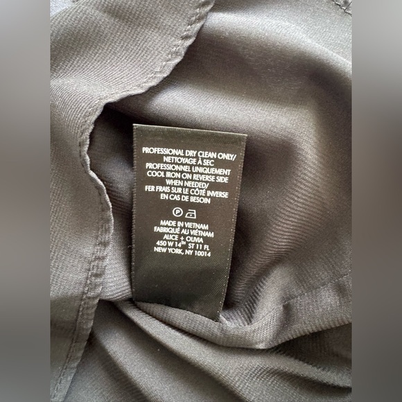 Alice + Olivia Mesh Sleeve Vegan Leather Pleated Mini Dress - Picture 13 of 13